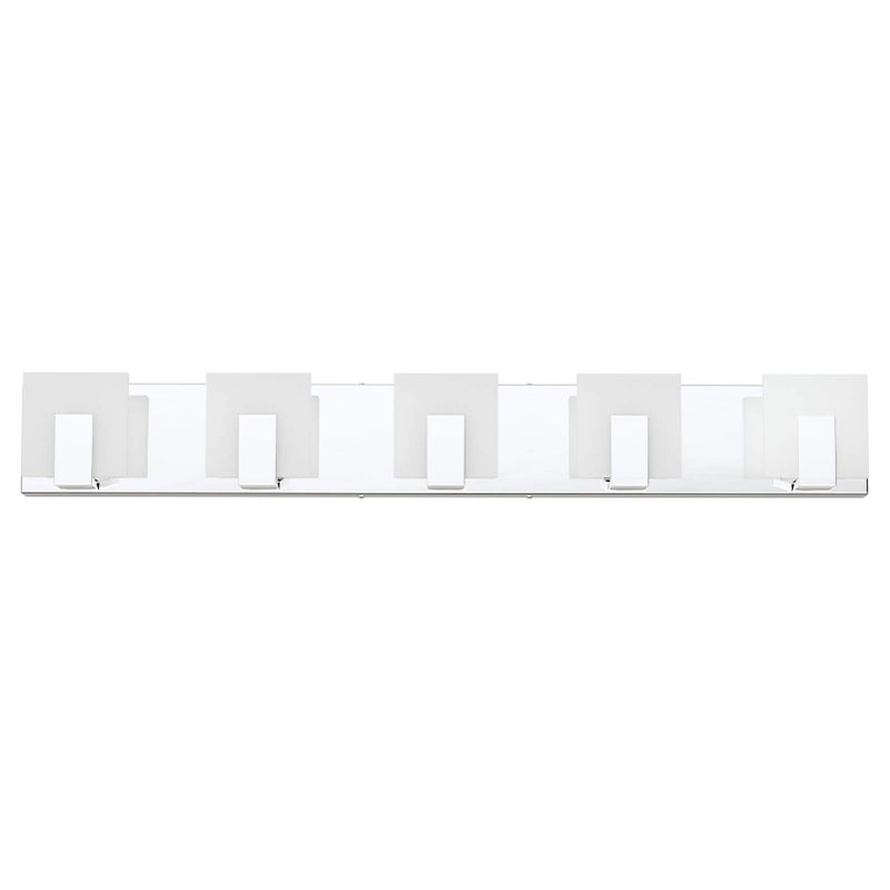 Aipsun 5 Lights Modern LED Bathroom Vanity Light Acrylic Stainless Steel Chrome Up and Down Bathroom Wall Light Over Mirror(White Light 6000K) - Image 2